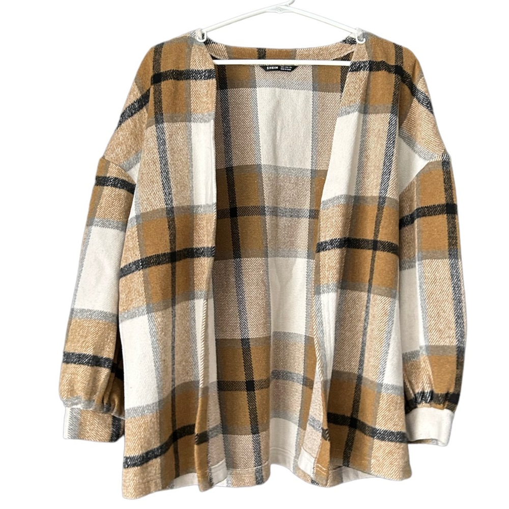 Plaid Print Coat